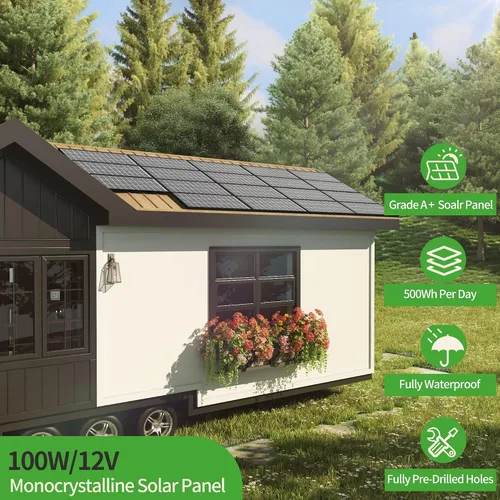 Miniatura 7 de JJN Panel solar de 100 W, paneles solares de 12 voltios de alta eficiencia tipo N 16BB, módulo de carga fotovoltaica de alta tasa de conversión