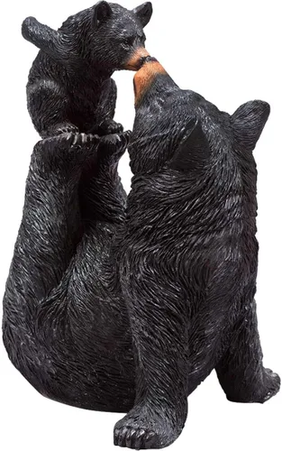 Miniatura 4 de BLACK FOREST DECOR Playful Mama Bear & Cub Escultura, resina, 7 1/4 pulgadas de ancho x 6 pulgadas de profundidad x 10 1/4 pulgadas de alto