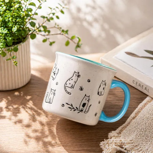 Miniatura 4 de AmorArc Juego de 2 tazas de café de cerámica grandes de 22 onzas, tazas de gran tamaño con mango grande para hombres, mujeres, papá, mamá, taza Azul
