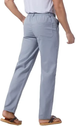 Miniatura 12 de Pantalones casuales de lino de algodón para hombre, pantalones sueltos de playa, pantalones largos de yoga ligeros