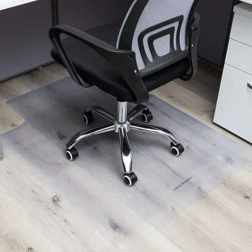Miniatura 2 de Mind Reader Tapete para silla de oficina para suelos de madera dura, protector de suelo debajo del escritorio, rodante, PVC, 35.25 pulgadas de largo