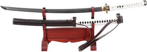 Miniatura 6 de siwode The Walking Dead - Espada katana de Michonne, arcilla T10, acero templado, acero de Damasco T10 Arcilla_Acero Templado