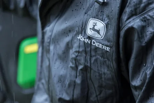 Miniatura 3 de John Deere JD44540J Stretch PU Jacket, Mesh Lining, Reflective Logo with Tuck-in Hood, Black
