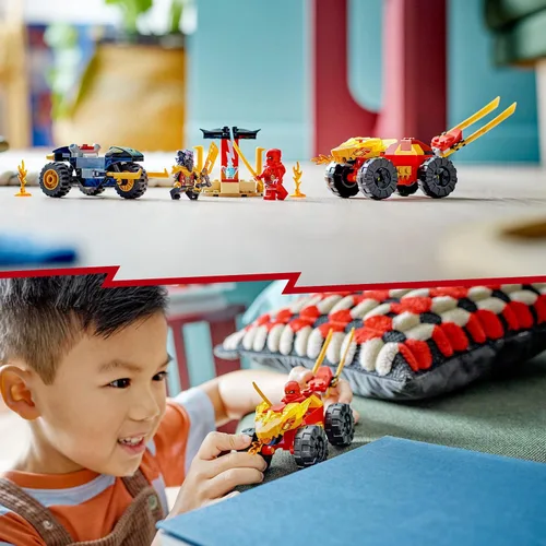 Miniatura 5 de Lego 71789 Ninjago Chase Set con Kais Speedster y Ras 'Motocicleta, Juguete para niños a partir de 4 años, juguete Ninja Car para construcción, Mini