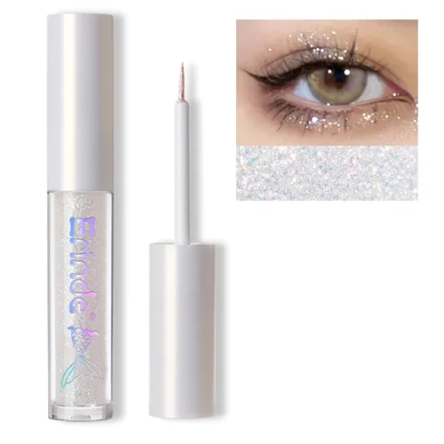 Miniatura 9 de Erinde Maquillaje delineador de ojos con purpurina líquida, delineador de ojos metálico brillante, resistente al agua, brillo debajo de la sombra
