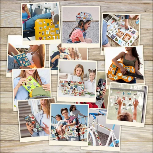 Miniatura 7 de Calcomanías vintage, 200 unidades, lindas calcomanías estéticas retro, calcomanías de vinilo impermeables para botellas de agua, laptop, álbumes