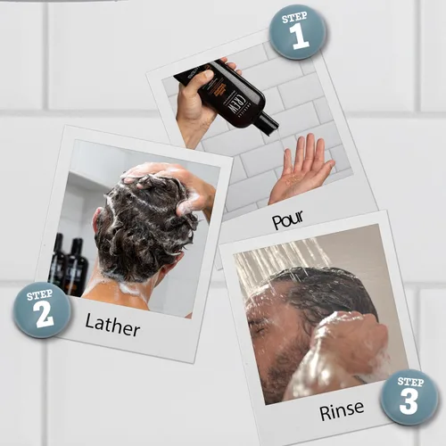 Miniatura 5 de American Crew Champú para hombres, limpiador diario, derivado de forma natural, fórmula vegana, fragancia de menta cítrica, 8.45 onzas líquidas