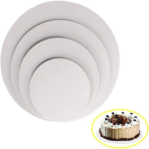 Miniatura 2 de Tableros redondos blancos para tartas a prueba de grasa – Base circular para pastel, 6/8/10/12 pulgadas, 5 de cada