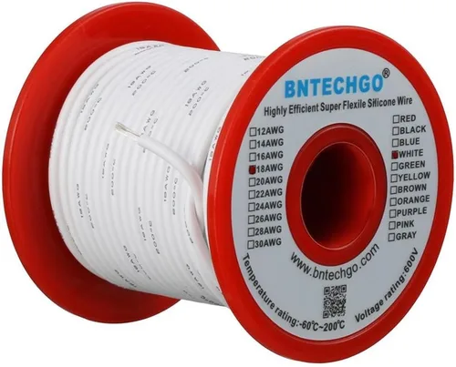 Miniatura 19 de BNTECHGO Carrete de alambre de silicona de calibre 16, rojo de 25 pies y negro, 25 pies, 2 cables separados, alambre de cobre estañado flexible
