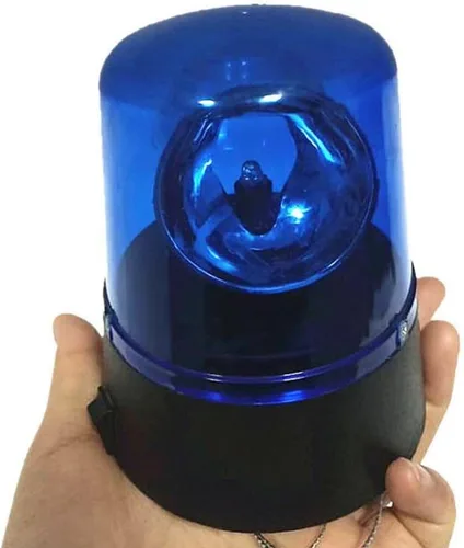 Miniatura 3 de anso Rotación azul LED policía coche baliza discoteca fiesta DJ lámpara DIY luz de alerta roja (rojo)
