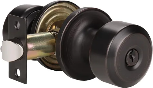 Miniatura 75 de KNOBWELL Paquete de 4 pomos de puerta cuadrados modernos para paso, pomos de puerta interiores, manija de puerta de pasillo y armario, color negro