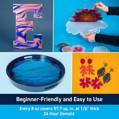 Miniatura 5 de TotalBoat Artist Resina Epoxi - Kit de Galón de 128 Oz. con Proporción de Mezcla 1:1 y Resistencia UV - Fórmula de Fundición Cristalina Transparente