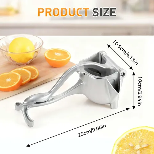 Miniatura 4 de Extractor de jugo de fruta fresca de aleación de aluminio, exprimidor manual 2026, exprimidor manual de prensa manual con agarre ergonómico