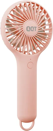 Miniatura 10 de QQT Mini Ventilador de Mano, Pequeño Enfriador Personal con 3 Velocidades, Portátil a Batería, Secador de Pestañas de Maquillaje Recargable por USB