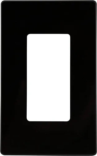 Miniatura 74 de ENERLITES Placas de pared decorativas sin tornillos, cubiertas de tomacorrientes seguras para niños, tamaño de 4 posiciones, 4.68" H x 8.30" L, Negro