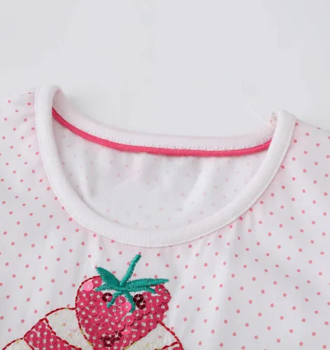 Miniatura 2 de Vestido de tul de verano para niña pequeña, lindo patrón de dibujos animados, vestido de algodón con lentejuelas a rayas para uso diario para bebé
