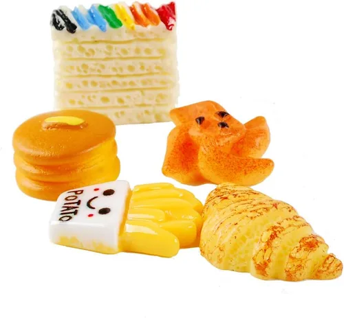 Miniatura 4 de NWFashion 112 piezas de decoración en miniatura de postre pastelería, decoración de pastel de alimentos, álbumes de recortes, decoración de zapatos