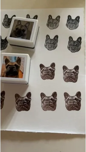 Miniatura 2 de Sello personalizado, sellos autoentintados personalizados para retratos de fotos de mascotas, sellos de goma personalizados, sello cuadrado
