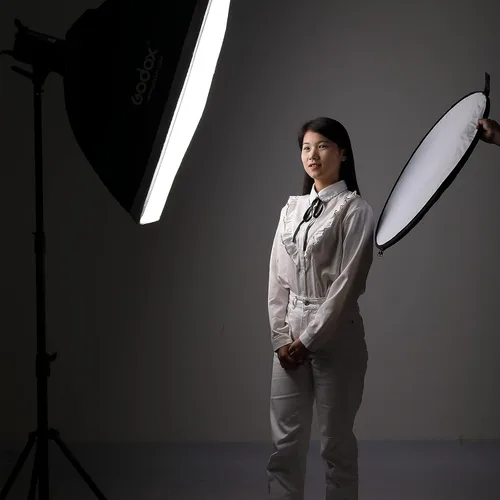 Miniatura 9 de Godox Difusor reflector de luz de 43 pulgadas, 5 en 1, portátil, plegable, redondo, multidisco con clip de soporte y bolsa para fotografía