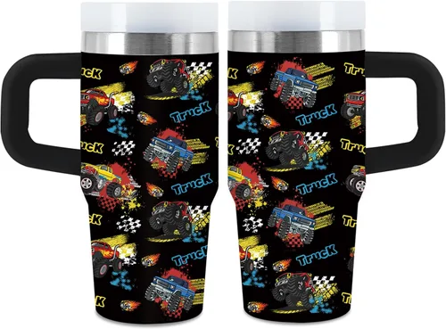 Miniatura 24 de Vaso de 405 ml para niños con alfabeto de animales con asa, popote y tapa, vaso aislado de acero inoxidable, cosas con letras del abecedario