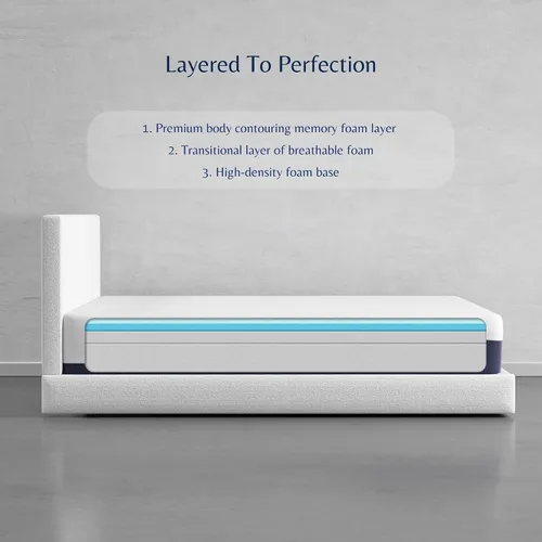 Miniatura 4 de Miree Colchón individual de espuma viscoelástica de 10 pulgadas, certificado CertiPUR-US, cama en una caja