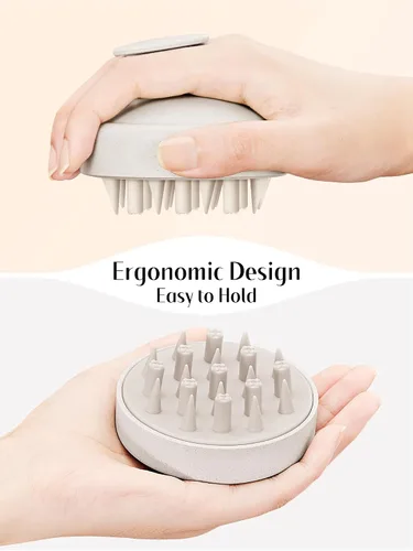 Miniatura 3 de HEETA - Masajeador de cuero cabelludo para el crecimiento del cabello, cepillo de champú, exfoliante para el cuero cabelludo con cerdas de silicona