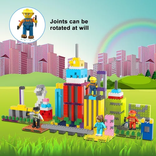 Miniatura 4 de Picasso Toys - Figuras de acción magnéticas de personajes de 4 piezas de astronauta para bloques de construcción, juego de juguetes para niños