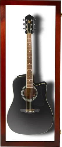 Miniatura 13 de PENNZONI Vitrina de guitarra acústica - Estuche acrílico para guitarra acústica - Soporte de pared para guitarra hecha de marco de madera dura