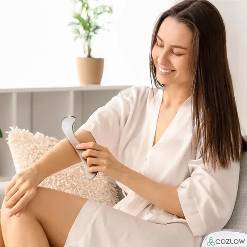 Miniatura 7 de COZLOW Juego de herramientas de raspador muscular 3 en 1, herramientas de masaje para raspar la piel para terapia IASTM, Gua Sha de tejido profundo
