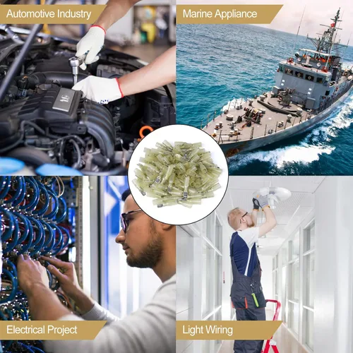 Miniatura 5 de 100 conectores de desconexión rápida impermeables de 12-10 AWG de 12-10 AWG, cables eléctricos de crimpado, conectores de pala macho, desconexión