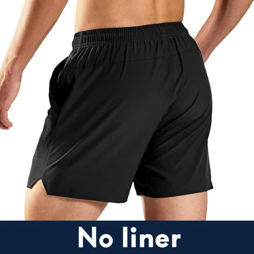 Miniatura 6 de Haimont Pantalones cortos deportivos de 5 pulgadas para hombre, con bolsillos, resistentes al agua, ligeros, de secado rápido, pantalones cortos