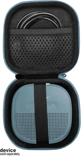 Miniatura 2 de Funda protectora con características para altavoz Bluetooth Bose SoundLink Micro de WGear, diseño funcional con bolsillo de malla para cable y otros