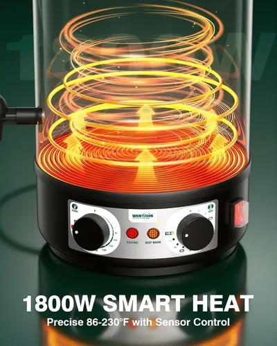 Miniatura 2 de WantJoin Enlatadora eléctrica de acero inoxidable de 33 cuartos de galón de 1800 W, temperatura ajustable de 86 a 212 °F y temporizador de 30 a 180