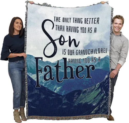 Miniatura 12 de Pure Country Weavers Manta The Only Thing Better Then Having You As a yerno para nietos, padre, montañas, manta de regalo tejida de algodón