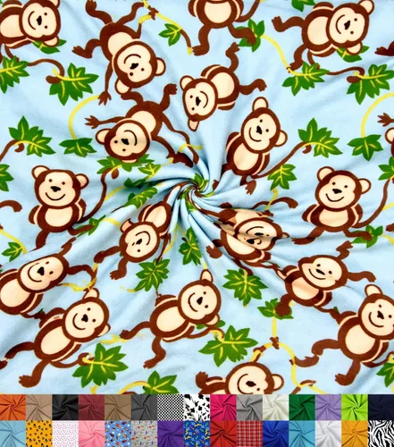 Barcelonetta | Tela de forro polar | Tela de manta | 72 x 60 pulgadas | Forro polar | Suave, felpa, antibolitas | Poncho, funda de almohada, 2-Mono