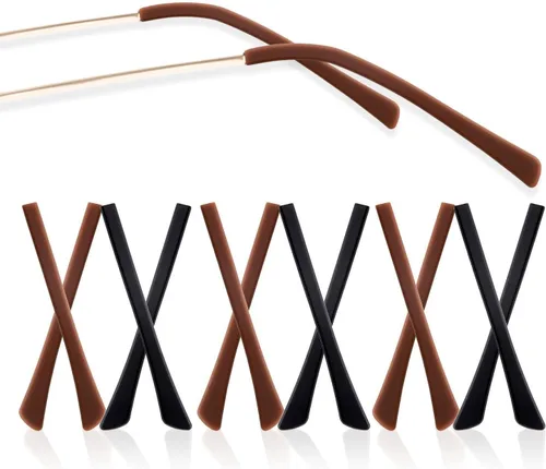 12 pares de puntas de silicona antideslizantes para las orejas, funda de tubo, puntas de repuesto suaves solo para lentes de sol de alambre delgado,
