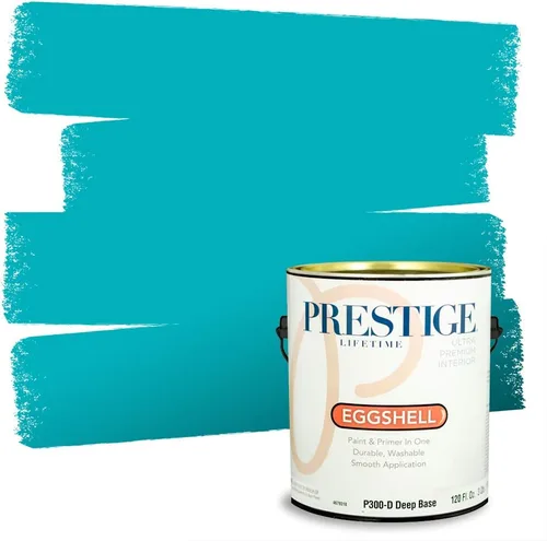 Miniatura 246 de Prestige Paints. - Base y pintura para exteriores en un solo galón, 1 galón. plano, comparable con Sherwin Williams Topsail. SW6799-PCM