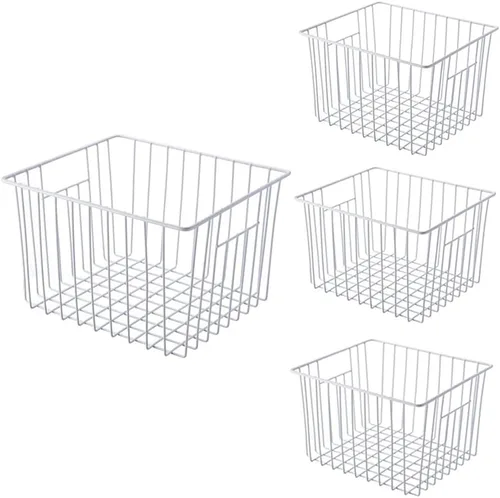 Miniatura 21 de Slideep Cestas de alambre para congelador, cesta de almacenamiento con asas, almacenamiento de alimentos para armarios de cocina, despensa, armario