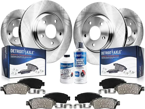 Detroit Axle - Kit de frenos para Ford Crown Victoria Mercury Grand Marquis Marauder 2003-2011, rotores de freno y pastillas de freno de cerámica