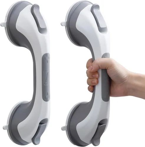 Miniatura 11 de TAILI - Barras de sujeción para la ducha con ventosa, paquete de 2 unidades, de 16 pulgadas, resistente y removible, sin taladro, impermeable