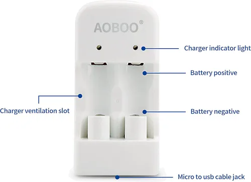 Miniatura 5 de 2 unids CR15H270 3V CR2 300Mah batería recargable con cargador USB, para cámara fotográfica freno de disco