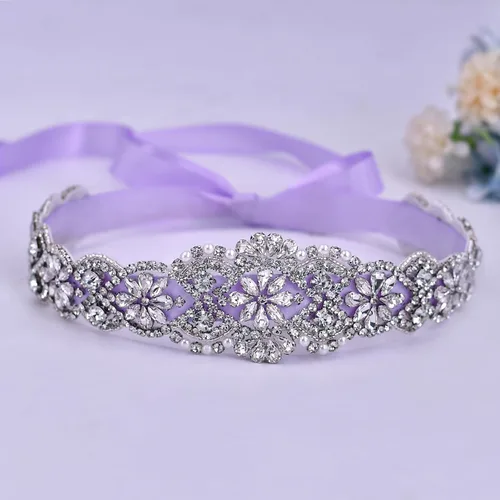 Miniatura 39 de azaleas Cinturón de boda fino de cristal para mujer, cinturón de novia para boda, dama de honor, accesorios de vestido de niña de las flores, 16
