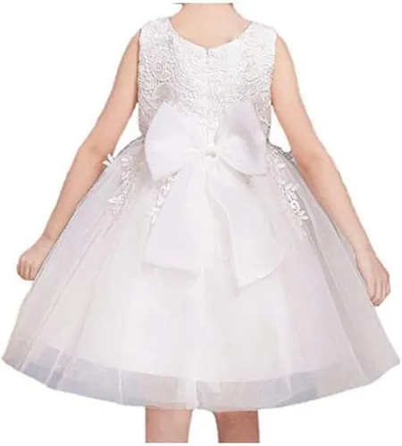Miniatura 4 de Mallimoda Vestido de novia de princesa de tul de encaje para niña pequeña y bebé