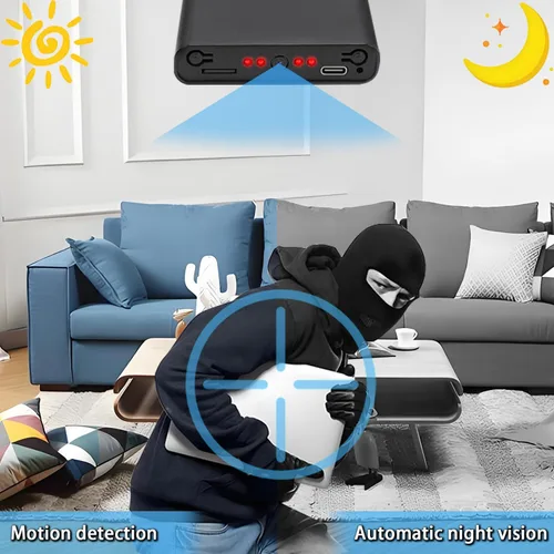 Miniatura 4 de Cámara de seguridad para el hogar - Cámara de vigilancia 1080P - Mini cámara - Cámara interior portátil, con capacidad 10000, doble propósito