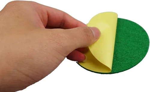 Miniatura 3 de 6 Pack Self Adhesive Air Hockey Mallet Felt Pads, Green