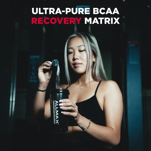 Miniatura 8 de ALLMAX Nutrition AMINOCORE BCAA en polvo, 0.29oz de aminoácidos, bebida de recuperación intra y después del entrenamiento, sin gluten, frambuesa