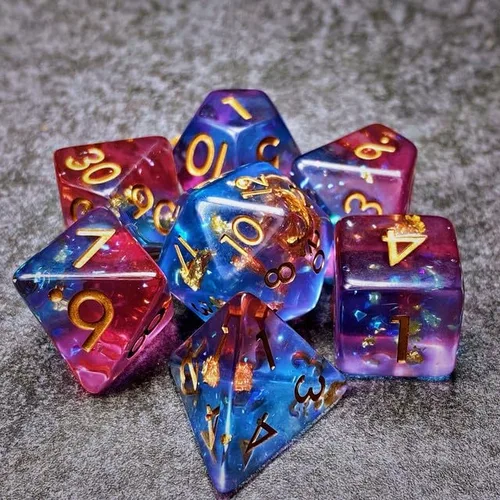 Miniatura 19 de Sage's Portal Cantrips - Juego de dados DND de resina de borde redondo, 7 piezas, juego de dados poliédricos DND para Dungeons and Dragons D&D RPG