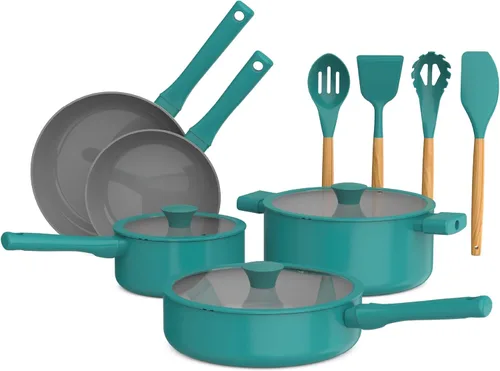 Miniatura 10 de So Yummy by bella - Juego de utensilios de cocina de 12 piezas con revestimiento antiadherente de cerámica EverGood™ y utensilios de silicona