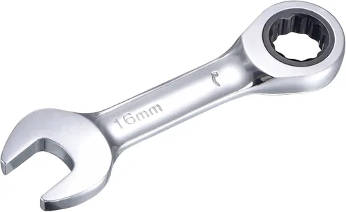 Miniatura 7 de uxcell Llave combinada de trinquete rechoncha de 0.394 in métrica 72 dientes 12 herramientas terminadas en caja de puntos, CR-V
