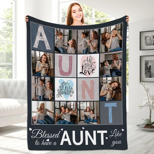 Miniatura 12 de Manta con fotos personalizada para novio, regalos del día de San Valentín, manta de fotos personalizada, regalos de novio de novia, regalos del día